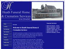 Tablet Screenshot of heathfuneral.com